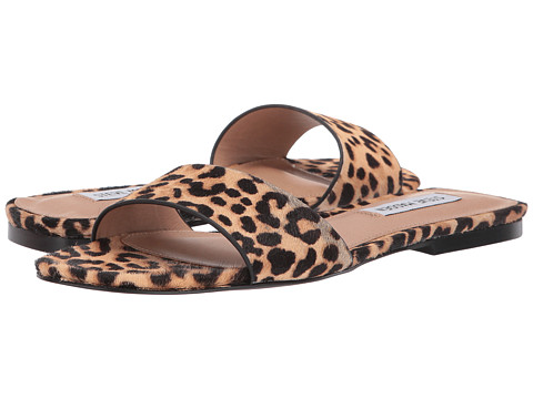 Incaltaminte femei steve madden bev flat sandal leopard