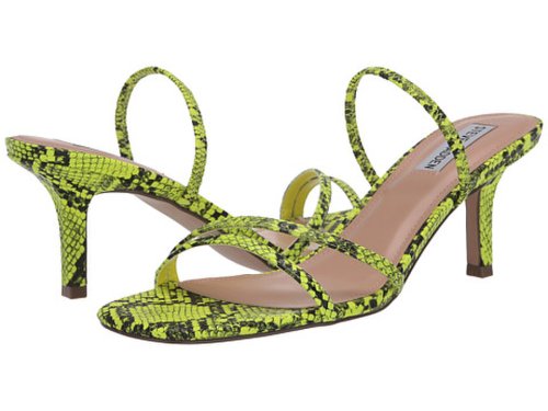 Incaltaminte femei steve madden loft heeled sandal green snake