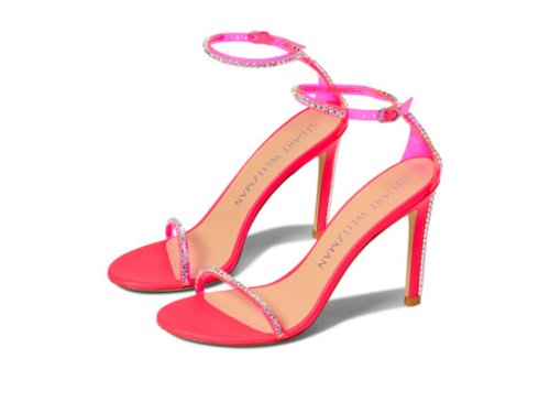 Incaltaminte femei stuart weitzman nudistglam 100 sandal neon pinkneon pinkclear
