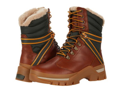 Incaltaminte femei timberland jenness falls waterproof insulated leather and fabric boot buckthorn brown