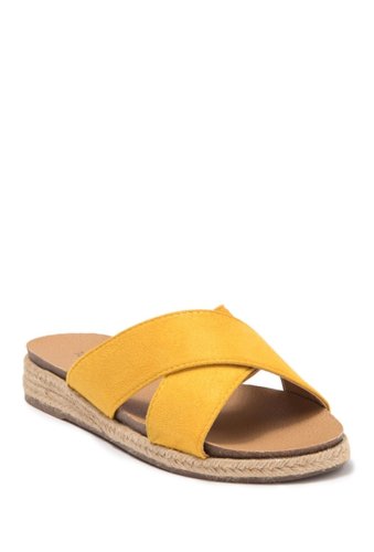 Incaltaminte femei top moda jolie espadrille sandal mustard yellow