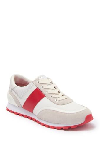 Incaltaminte femei tory burch retro stripe runner sneaker snow white red