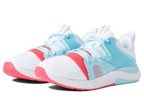 Incaltaminte femei under armour charged breathe lace training whiteopal bluepenta pink