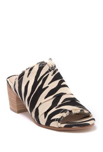 Incaltaminte femei very g bianca heeled slide sandal zebra