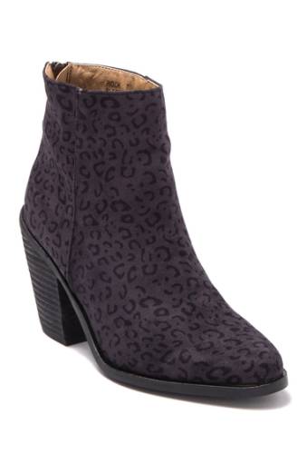 Incaltaminte femei vintage havana rook print embossed ankle bootie black cheetah