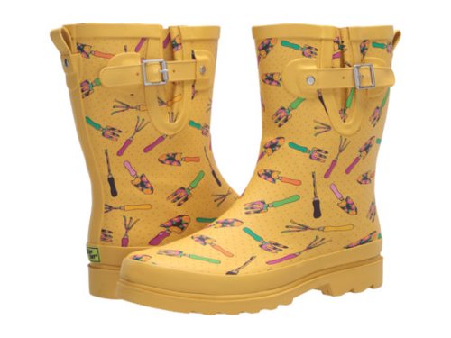 Incaltaminte femei western chief in the garden rain boots yellow