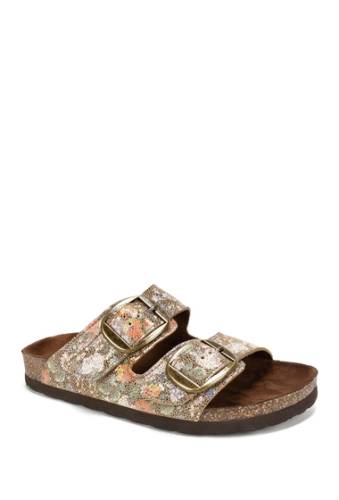 Incaltaminte femei white mountain harlow buckled footbed sandal browngardenmultis
