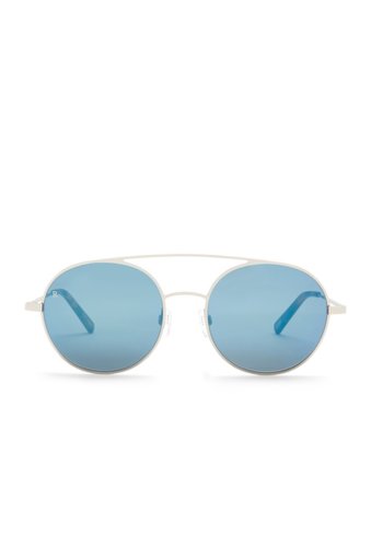 Ochelari barbati raen optics scripps 55mm rounded aviator sunglasses matte rootbeer-smoke blue mir