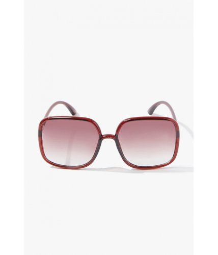 Ochelari femei forever21 square tinted sunglasses burgundyburgundy
