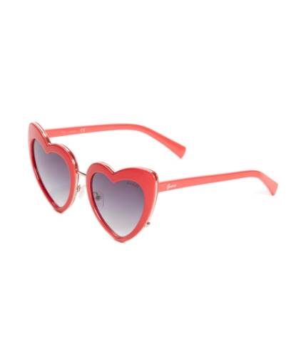 Ochelari femei guess oversized heart sunglasses red