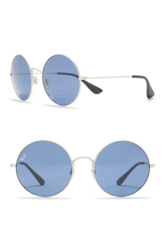 Ochelari femei ray-ban the ja-jo 55mm round sunglasses silver