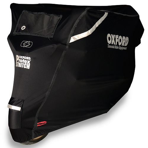 Husa protectie motocicleta oxford protex stretch outdoor cv1 culoare negru, marime l - rezistenta la apa