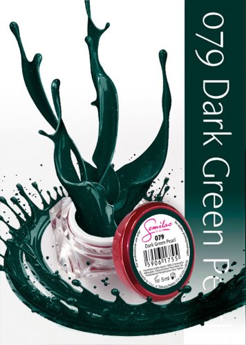 Semilac gel color dark green pearl 079