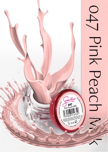 Semilac gel color pink peach milk 047