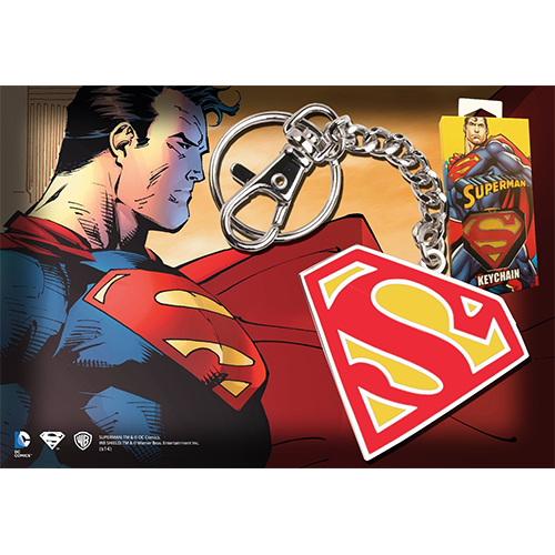 Breloc metalic dc comics: superman red logo