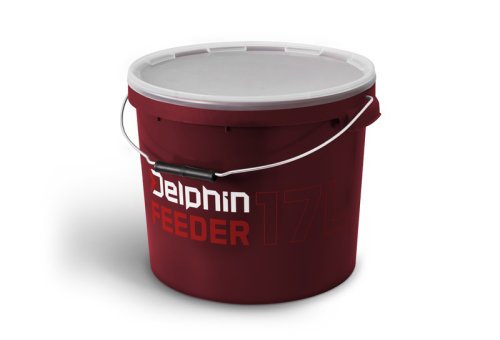 Galeata rotunda delphin feeder pentru nada + capac, 17 litri