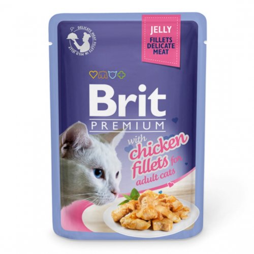 Brit cat delicate cu pui in jelly 85 g