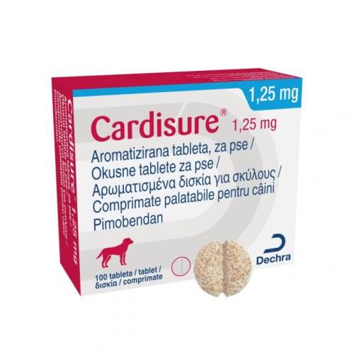 Cardisure 1.25 mg 100 tb palatabile
