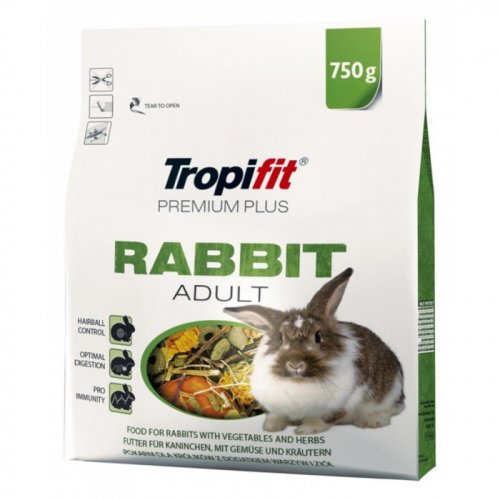 Hrana pentru iepure adult tropifit premium plus rabbit adult, 2.5 kg