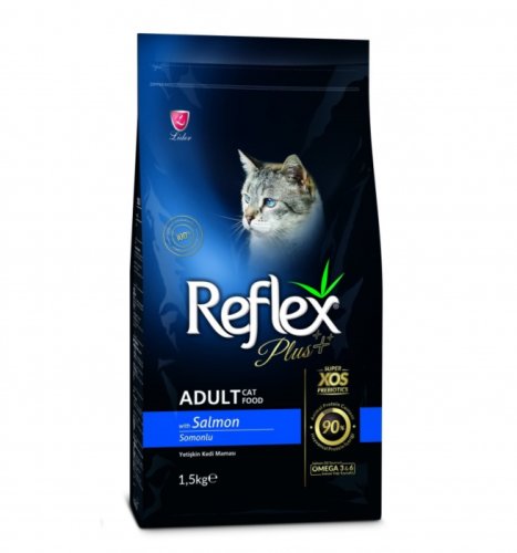 Hrana uscata pentru pisici reflex plus adult cat somon 15 kg