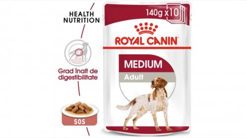 Royal canin medium adult hrana umeda caine (in sos), 140 g