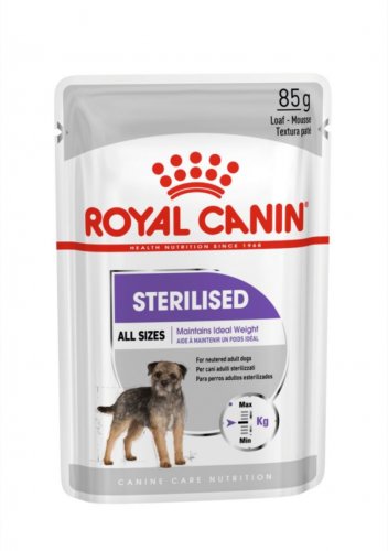 Royal canin sterilised adult hrana umeda caine sterilizat (loaf), 85 g