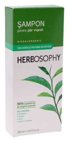 Herbosophy, sampon cu extract de ceai verde, 250ml