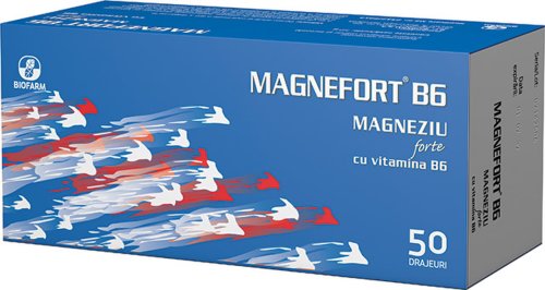 Magnefort b6, 50 drajeuri, biofarm
