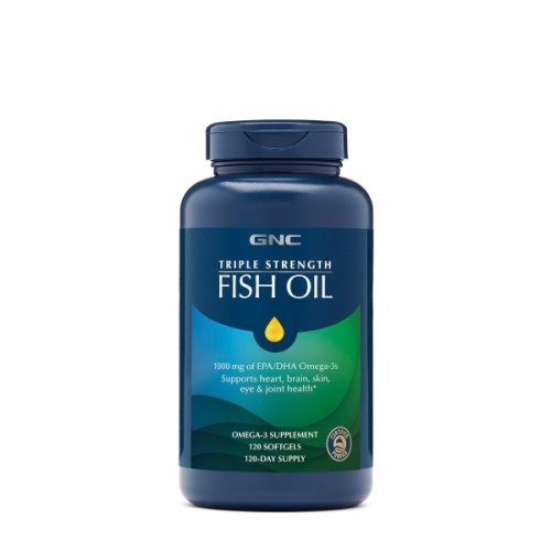Ulei de peste triple strenght fish oil, 120 capsule, gnc