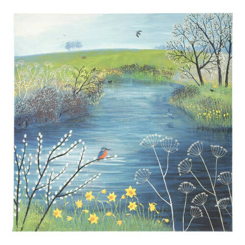 Tablou canvas spring at kingfisher pool, 85 x 85cm