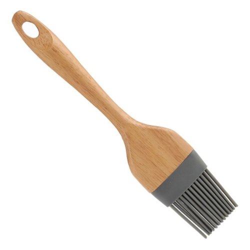 Pensulă pentru bucătărie gri silicon lemn (1,5 x 22 x 4,7 cm)