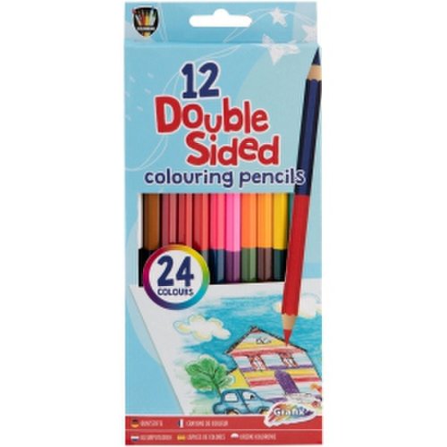 Set 12 creioane colorate duo