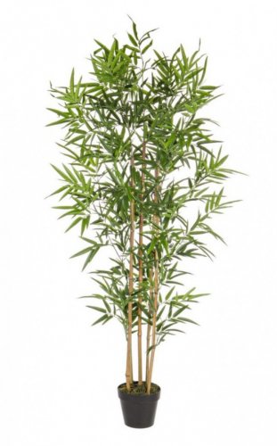 Bambus artificial la ghiveci, plastic, verde, 70x70x155 cm