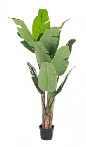 Bananier artificial, plastic, verde, 170cm