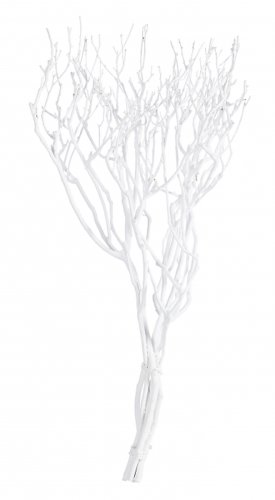 Crenguta decorativa tea tree, lemn, alb, 90 cm
