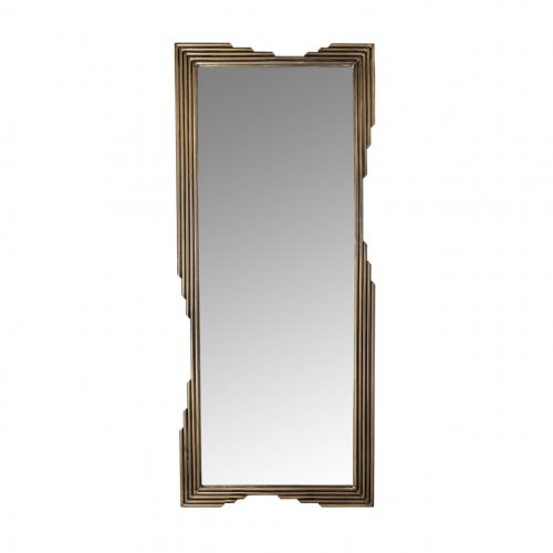 Oglinda carlos, fier, auriu, 142.5x61x3 cm