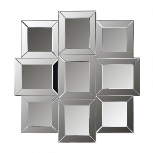 Oglinda xeon, sticla mdf, argintiu, 105x100x4 cm