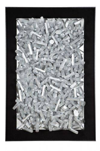 Tablou 3d sticks, mdf, negru argintiu, 120x80x10 cm