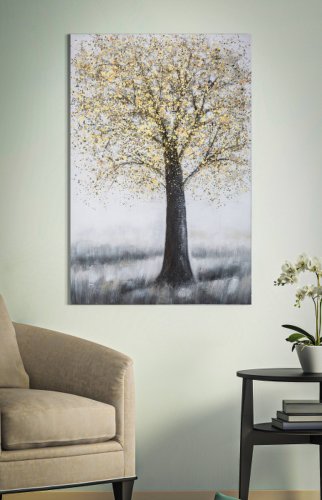 Tablou tree simple -a-, lemn canvas, multicolor, 121.5x5x82 cm