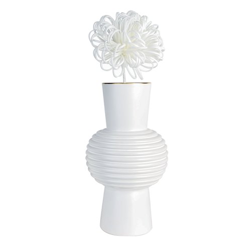 Vaza , ceramica, alb, 35x19 cm