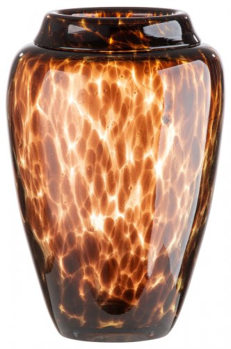 Vaza jungle, sticla, maro, 26x17.5x17.5 cm
