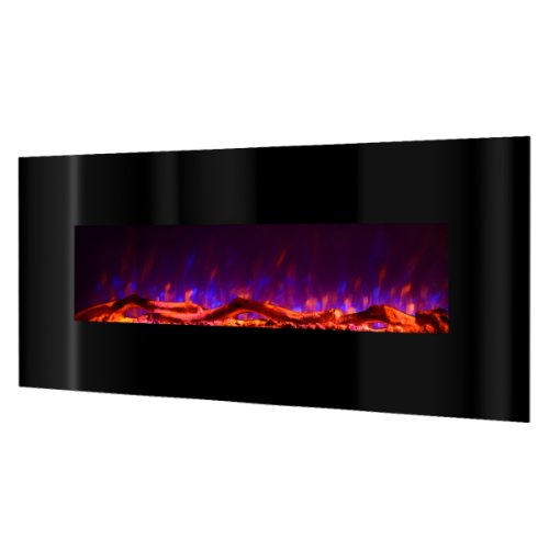 Art flame semineu madrid de perete negru din metal 550*1280*140