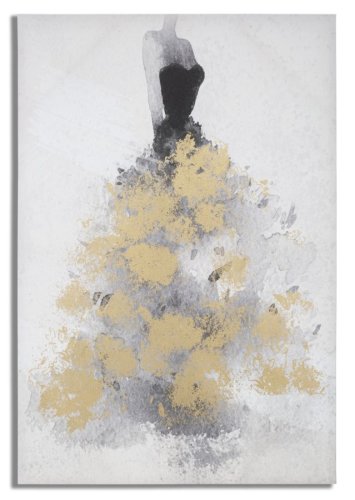 Mauro ferretti imprimeu pictat gold dancer cm 80x3x120