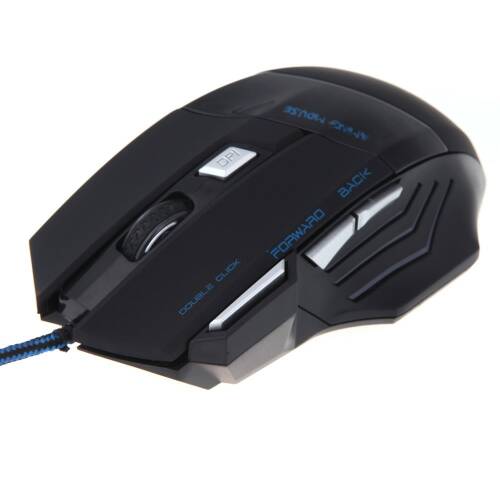 Tomshine - Mouse gaming profesional, 2400dpi, usb optic, 7 butoane, iluminat 7 culori