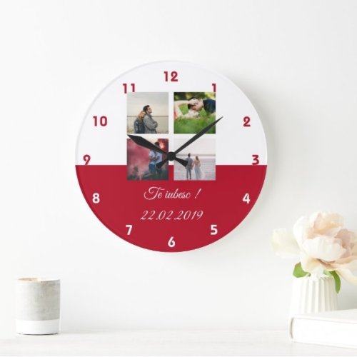 3gifts Ceas rotund personalizat poza si text