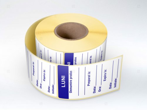 Etichete personalizate, luni - zilele saptamanii 30x60 mm, 1000 buc rola