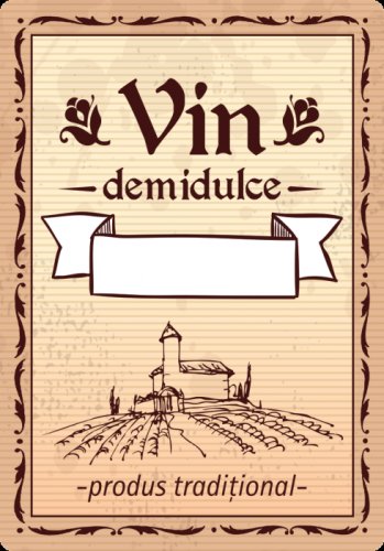 Etichete sticle personalizate, vin demidulce, 100x70 mm, 1000 buc rola