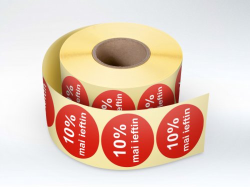 Label Print Rola etichete autoadezive personalizate 10% mai ieftin , diametru 40 mm, 1000 buc rola
