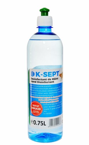 K-sept virucid dezinfectant de maini pe baza de alcool 75%, 750 ml