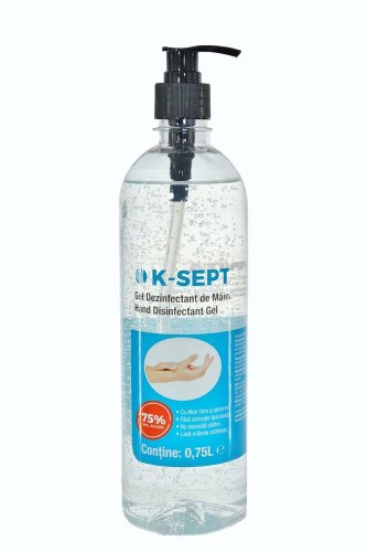 K-sept virucid gel dezinfectant maini alcool 75%, 750 ml